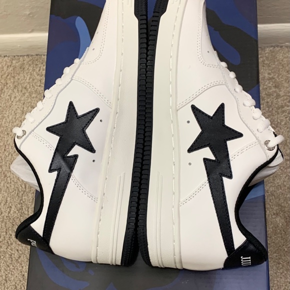 A Bathing Ape Bape Sta JJJJound White Navy Size 7 - Picture 6 of 14